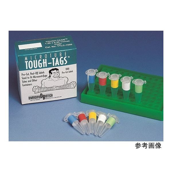 Diversified Biotech 0.5mLチューブ用 タフタッグ ロールタイプ レッド TTSR-1000 1箱(1000ラベル)（直送品）