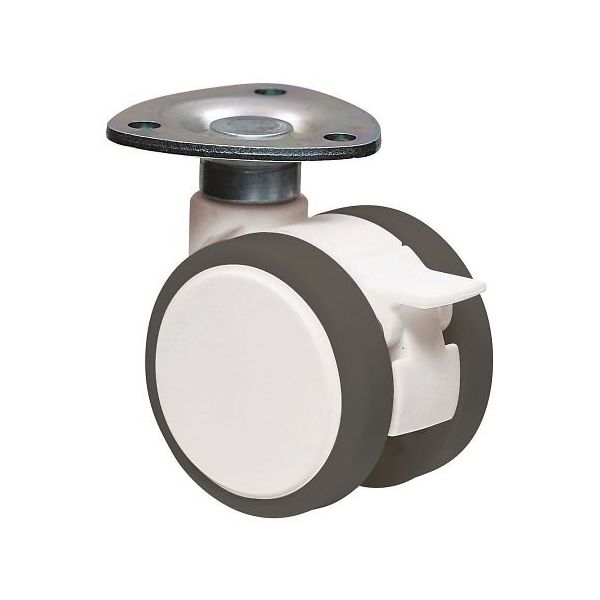 東海キャスター 双輪キャスター φ50 自在S付 プレート式 FW050S 1個 64-6446-58（直送品）