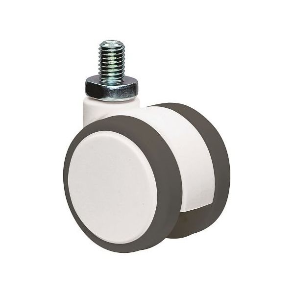 東海キャスター 双輪キャスター φ50 自在 ネジ式 FW050N10L-19 1個 64-6446-63（直送品）