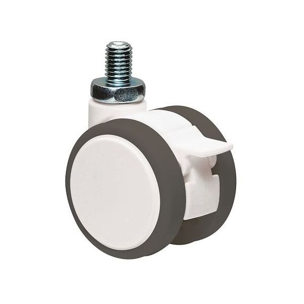 東海キャスター 双輪キャスター φ50 自在S付 ネジ式 FW050N3SL-19 1個 64-6446-67（直送品）