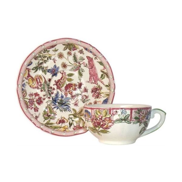 アズワン ジャルダンイマージュ ティーカップ＆ソーサー 200cc/15.3cm 1個 64-6520-91（直送品）