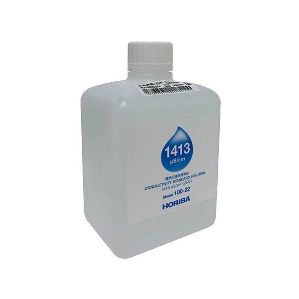 堀場製作所 電気伝導率標準液 1413μS/cm 500mL 100-22 1本 64-3991-79（直送品）