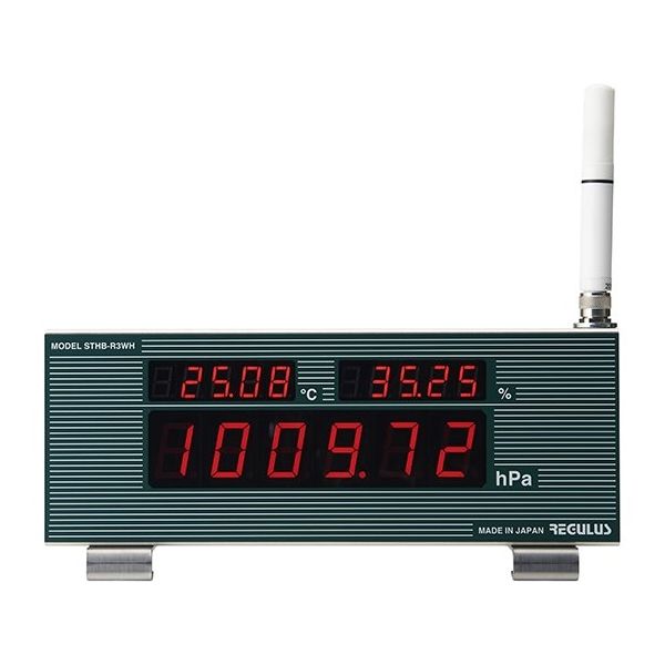 三王 温湿度気圧計（温度、湿度、気圧計一体型/壁掛、据置両用タイプ） STHB-R3WHNK 1個 64-7814-61（直送品）