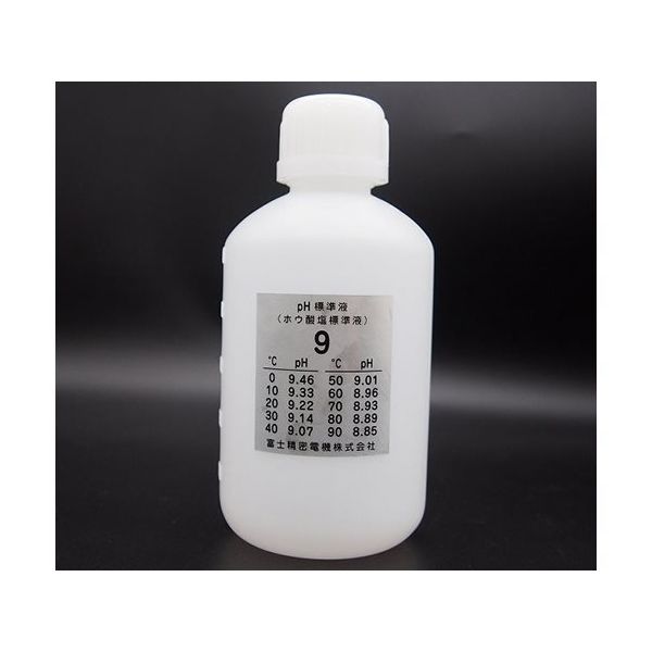 富士精密電機 pH9標準液 CAS No.1303ー96ー4 pH9S 1本 64-8852-08（直送品）