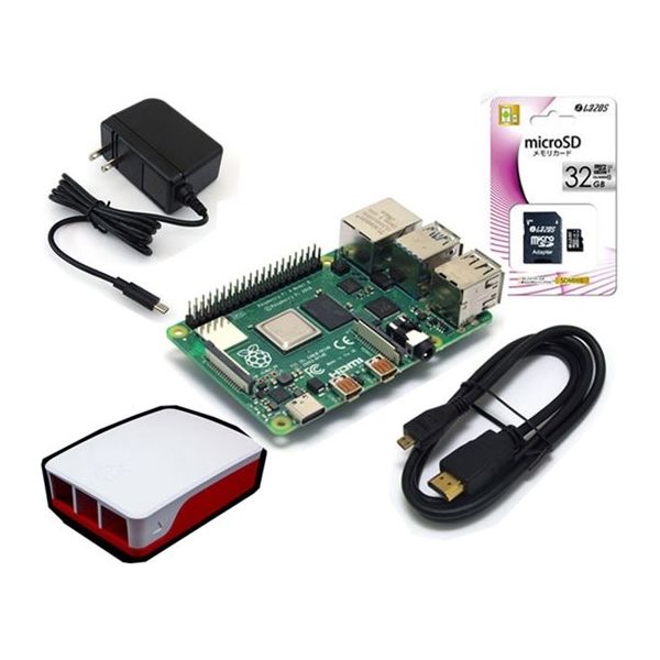 共立電子産業 Raspberry Pi 4B (4GB) スターターセット/レギュラー RASPi4-RGL 1セット 64-8876-39（直送品）
