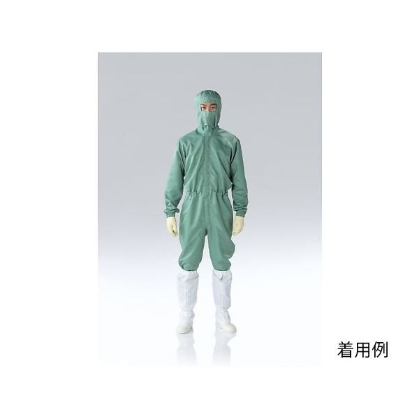 東洋リントフリー 防塵ツナギ服 深緑 5L FD173C-08 1着 64-8901-56（直送品）