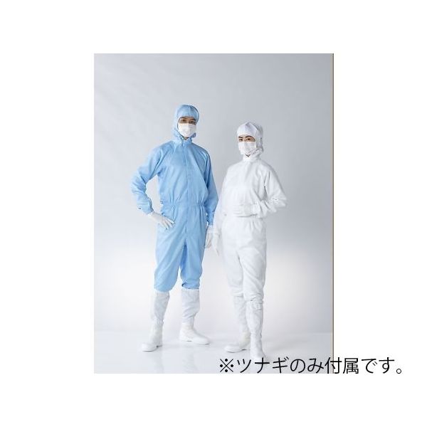 東洋リントフリー 異物混入対策フード一体ツナギ服 グリーン M FL1403-03 1着 64-8902-88（直送品）