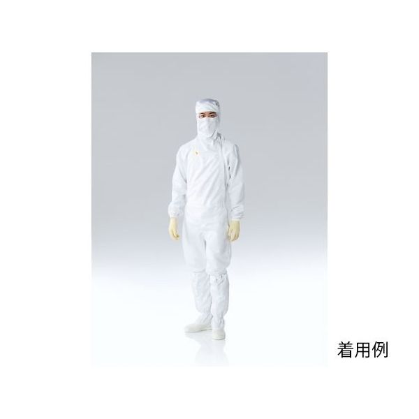 東洋リントフリー オートクレーブ対応フード一体型ツナギ服 白 M FP1205-01 1着 64-8904-48（直送品）