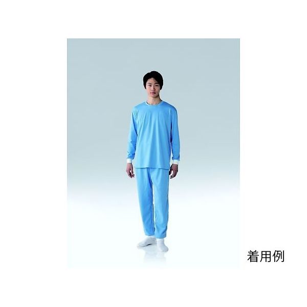 東洋リントフリー 汗じみが目立ちにくいインナー上着 青 LL FM2902-02 1枚 64-8904-88（直送品）