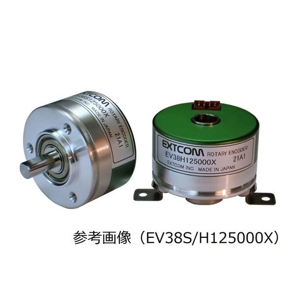 ロータリエンコーダ シャフトタイプ Φ38mm×22mm 125000P/R ラインドライバ出力 64-8933-45（直送品）