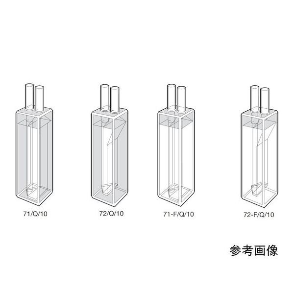 スタンダード&セミマイクロフロー石英セル(側面二面黒壁) 光路長:1mm 0.300mL 71/B/Q/1 1個（直送品）