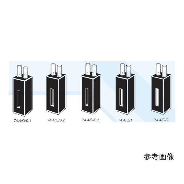 中型窓短光路ディゾリューションフロー石英セル チューブ接続口付き 光路長:0.5mm Z高さ:15mm 0.100mL 74.4/Q/0.5（直送品）