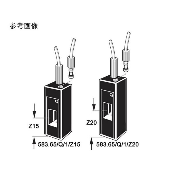 大型窓ディゾリューションフロー石英セル M6メスねじ付き 光路長:1mm Z高さ:15mm 0.072mL 583.65/Q/1/Z15（直送品）