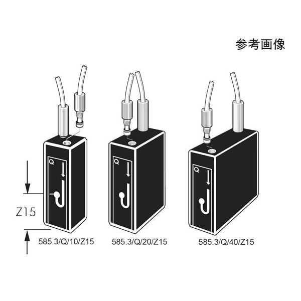 丸窓フロー石英セル M6メスねじ付き 光路長:50mm Z高さ:20mm 0.350mL