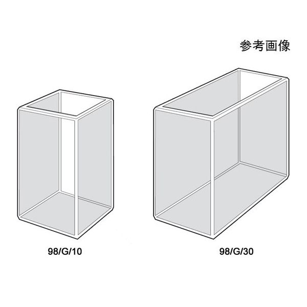 比色計/吸光光度計セル 試料室幅12mm 窓材質:光学ガラス(334ー2500nm) 光路長:2.5mm 1.200mL 98/G/2.5（直送品） 11,520円