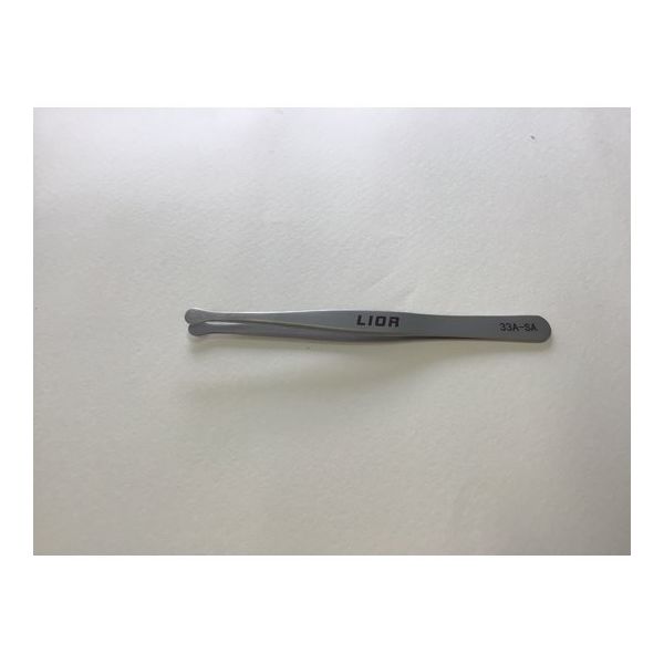 野中理化器製作所 特殊ピンセット 先端丸面フラット 120mm 33A-SA 1本 64-8945-35（直送品）
