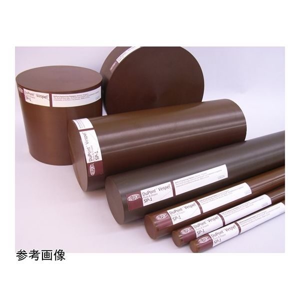 アズワン デュポン(TM)ベスペルRSPー1(ポリイミド樹脂100%) 丸棒 82.5φ×685mm 64-8954-31 1本（直送品）