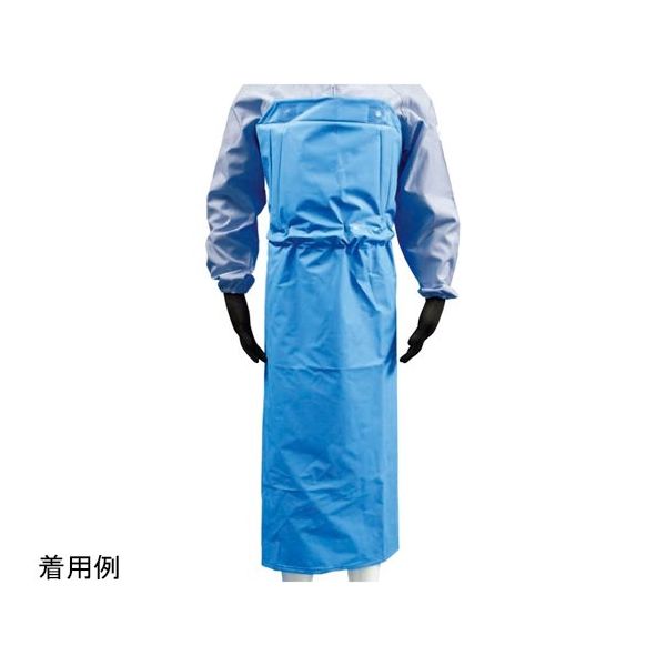 新日本ケミカル・オーナメント工業 ワンタッチウレタン胸付前掛 K型 ブルー SWV0201 1個 64-9290-41（直送品）