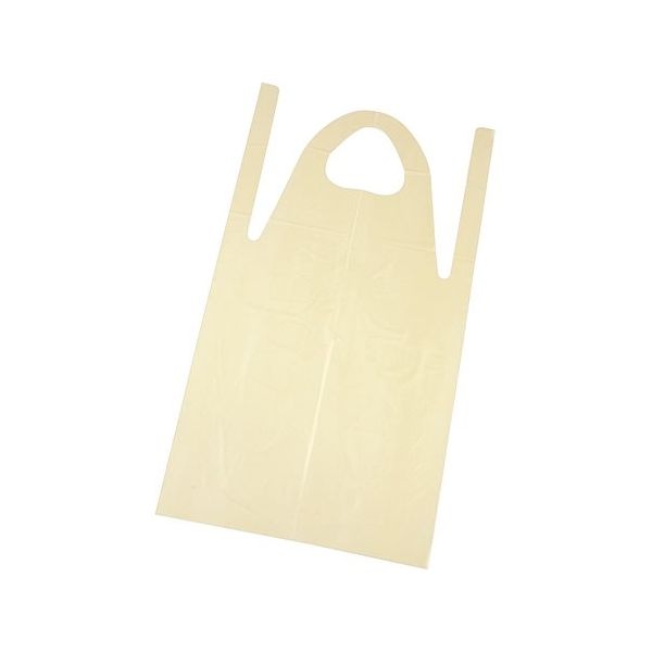 丸善化工 ローコスエプロン ロング 50枚入 イエロー SEPE505 1袋(50枚) 64-9286-88（直送品）