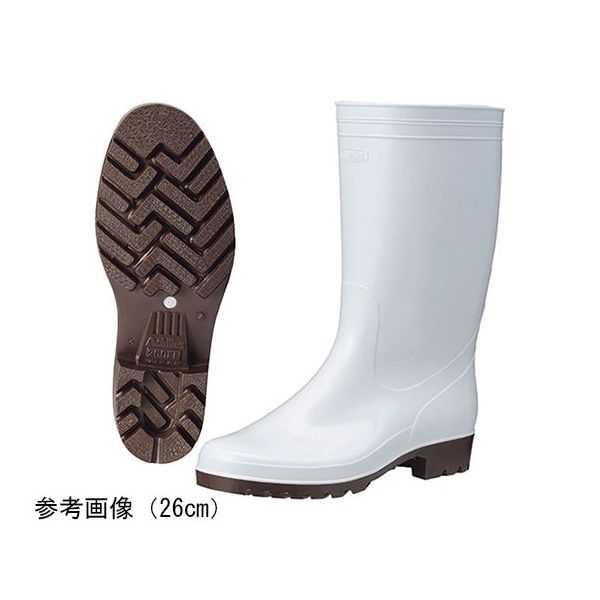 アキレス ワークマスター 白/茶 26cm SNG4608 1足 64-9290-17（直送品）