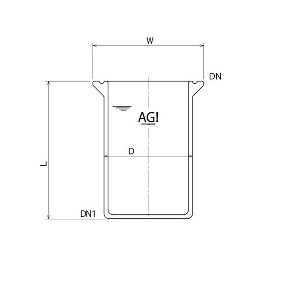 旭製作所 平底反応容器(弁座無) 5000mL 3953-6000 1個 64-9341-67（直送品）