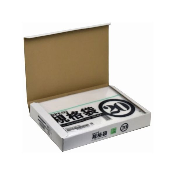 紺屋商事 小箱売:PE規格ポリ袋 03透明 20号 100枚×5冊入 00723020 1箱(500枚) 64-9608-69（直送品）