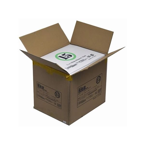 紺屋商事 ケース売:PE規格ポリ袋 03透明 15号 100枚×20冊入 00723415 1箱(2000枚) 64-9608-84（直送品）