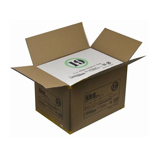 紺屋商事 ケース売:PE規格ポリ袋 03透明 19号 100枚×10冊入 00723419 1箱(1000枚) 64-9608-88（直送品）