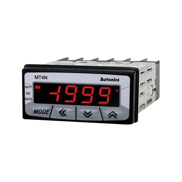 オートニクス 小型デジタルパネルメータ (AC250V/NPN出力/AC100~240V) MT4N-AV-41 1個 64-9617-22（直送品）