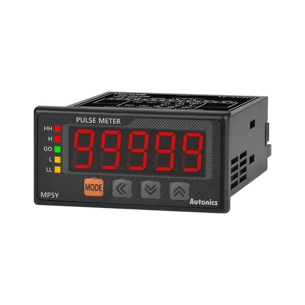 オートニクス デジタルパルスメータ (リレー出力/AC100~240V) MP5Y-46 1個 64-9617-55（直送品）