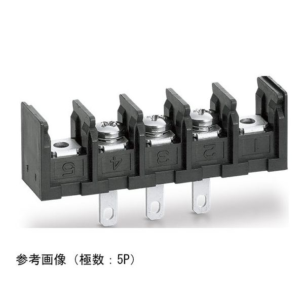 ネジ式端子台 底面絶縁物無し サポート端子無し ネジサイズM4 セムスネジ はんだ付端子 取付孔有り 2P ML-280-S1A3XS-2P（直送品）