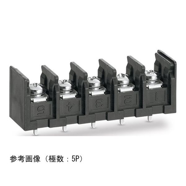 ネジ式端子台 底面絶縁物無し サポート端子無し ネジサイズM4 セムスネジ PC端子 取付孔無し 7P ML-280-S1B3YS-7P（直送品）