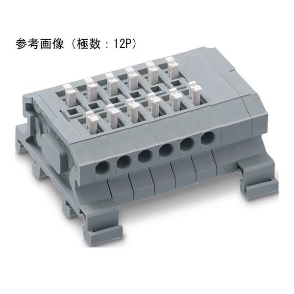 サトーパーツ 中継用スクリューレス端子台 DINレール取付タイプ 端子間ピッチ5.0mm 20P ML-1700-E-20P 1個（直送品）