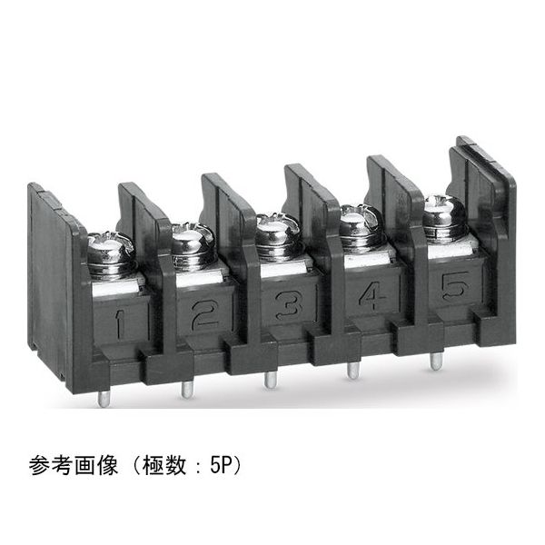 サトーパーツ ネジ式端子台 底面絶縁物無し サポート端子無し PC端子 セムスネジ 4P ML-250-S1BYS-4P 1個（直送品）