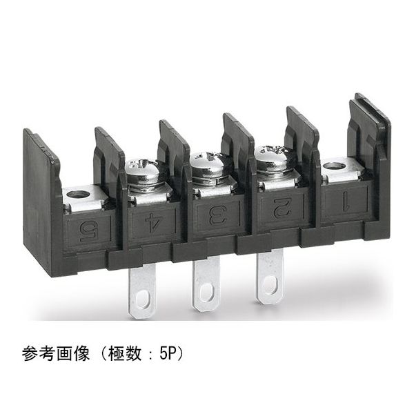 ネジ式端子台 底面絶縁物無し サポート端子無し ネジサイズM4 セムスネジ はんだ付端子 取付孔有り 7P ML-270-S1A3XS-7P（直送品）