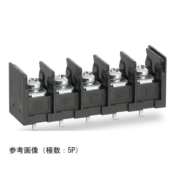 ネジ式端子台 底面絶縁物無し サポート端子無し ネジサイズM4 セムスネジ PC端子 取付孔無し 6P ML-270-S1B3YS-6P（直送品）