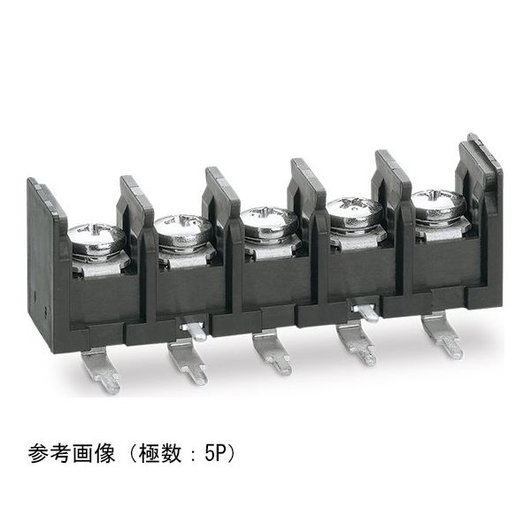 ネジ式端子台 底面絶縁物無し サポート端子有り ネジサイズM4 セムスネジ PC端子 取付孔無し 6P ML-280-S2G3YS-6P（直送品）