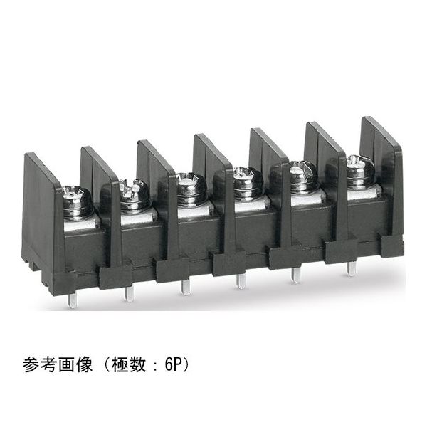 ネジ式端子台 端子間ピッチ7.62mm 底面絶縁物無し PC端子 取付孔無し セムスネジ 15P ML-40-S1BYS-15P 1個（直送品）