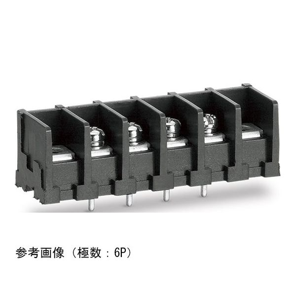 ネジ式端子台 端子間ピッチ7.62mm 底面絶縁物無し PC端子 取付孔有り セムスネジ 背面絶縁壁 1P ML-41-S1BXS-1P（直送品）