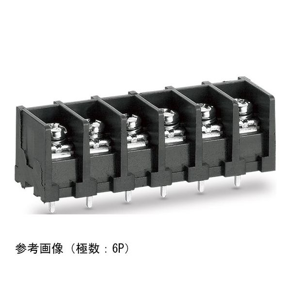 ネジ式端子台 端子間ピッチ7.62mm 底面絶縁物無し PC端子 取付孔無し 角座金付ネジ 4P ML-41-S1BYF-4P 1個（直送品）