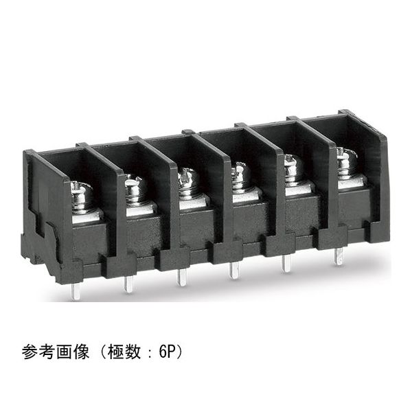 ネジ式端子台 端子間ピッチ7.62mm 底面絶縁物無し PC端子 取付孔無し セムスネジ 3P ML-41-S1BYS-3P 1個（直送品）