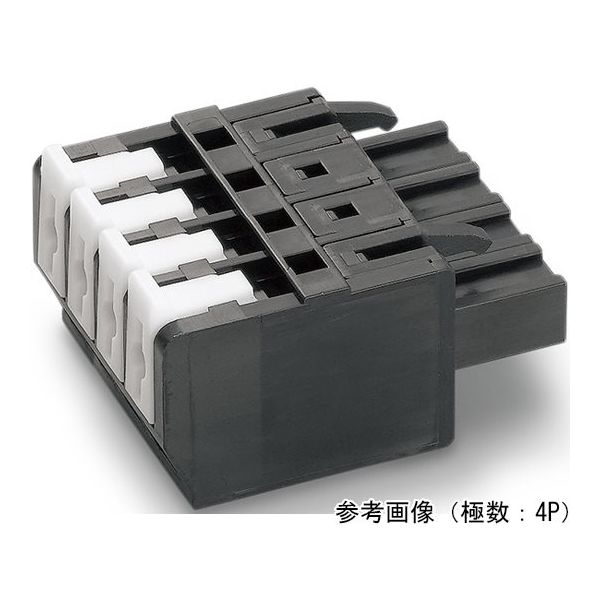 サトーパーツ スクリューレス端子台 ハーフロックタイプ 端子間ピッチ5.08mm 4P ML-4500-CP-4PB 1個（直送品）