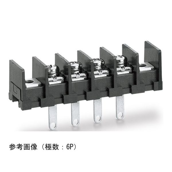 ネジ式端子台 端子間ピッチ10.16mm 底面絶縁物無し はんだ付け端子 取付孔有り 角座金付ネジ 17P ML-50-S1AXF-17P（直送品）