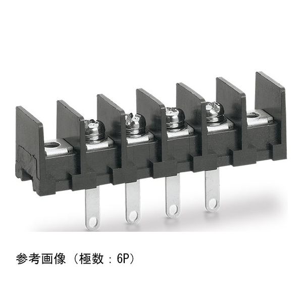 ネジ式端子台 端子間ピッチ10.16mm 底面絶縁物無し はんだ付け端子 取付孔有り セムスネジ 14P ML-50-S1AXS-14P（直送品）