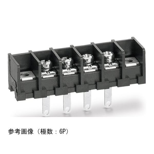 ネジ式端子台 端子間ピッチ10.16mm 底面絶縁物無し はんだ付け端子 取付孔有り 角座金付きネジ 19P ML-51-S1AXF-19P（直送品）