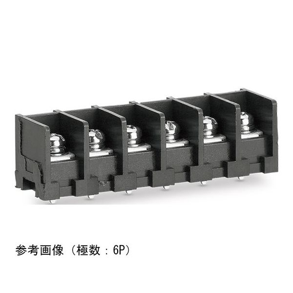 ネジ式端子台 端子間ピッチ10.16mm 底面絶縁物無し PC端子 取付孔無し セムスネジ 背面絶縁壁 9P ML-51-S1BYS-9P（直送品）