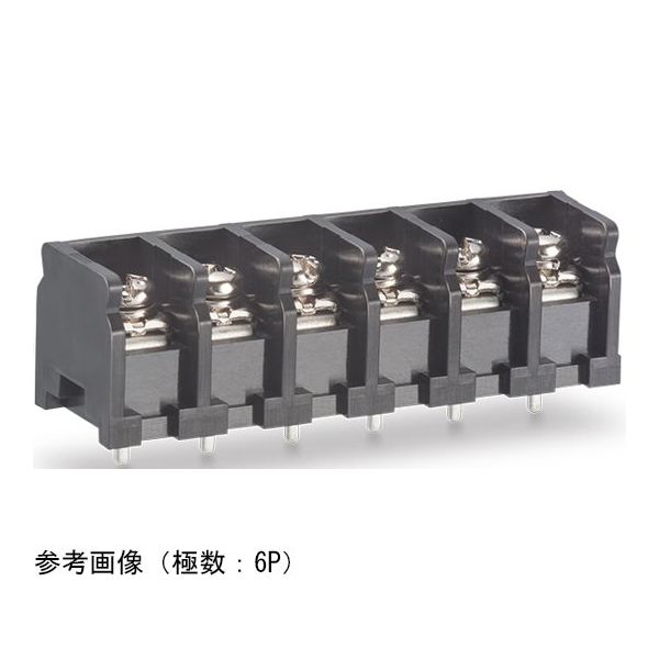 サトーパーツ ネジ式端子台 端子間ピッチ7.62mm 背面絶縁壁付 PC端子 4P ML-77A-BYF-4P 1個 65-0277-39（直送品）