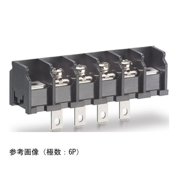 ネジ式端子台 端子間ピッチ10.16mm 背面絶縁壁付 はんだ付け兼用187タブ端子 (t0.8) 2P ML-77B-AXF-2P 1個（直送品）