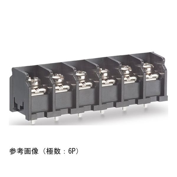 サトーパーツ ネジ式端子台 端子間ピッチ10.16mm 背面絶縁壁付 PC端子 5P ML-77B-BYF-5P 1個 65-0277-60（直送品）