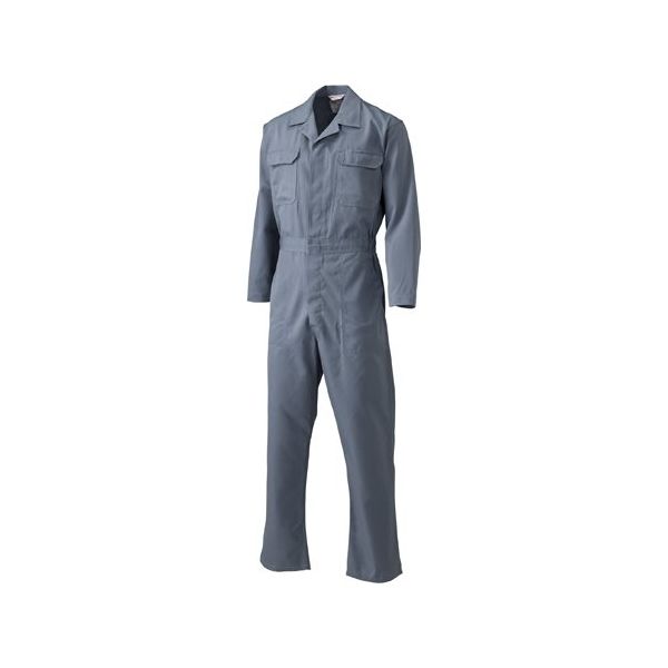 日の丸繊維 続服 アクリル系100%(耐薬品性素材使用) グレー M #5500 1着 65-0335-51（直送品）